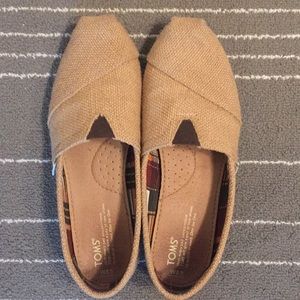 NEW Toms Natural Burlap women's shoes